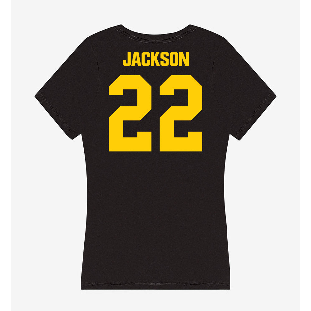Iowa - NCAA Football : Braeden Jackson - Women's V-Neck T-Shirt-1