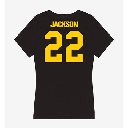 Iowa - NCAA Football : Braeden Jackson - Women's V-Neck T-Shirt-1