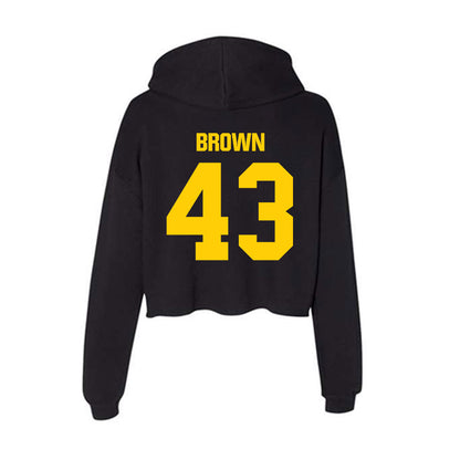 Iowa - NCAA Football : Kahmari Brown - Women's Crop Fleece Hoodie-1