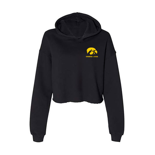 Iowa - NCAA Women's Swimming & Diving : Olivia Swalley - Women's Crop Fleece Hoodie-0