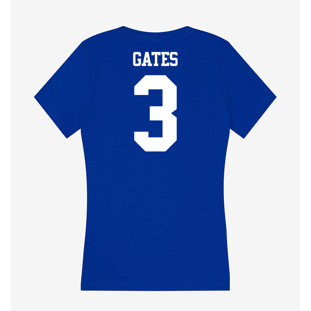 Kentucky - NCAA Football : Aaron Gates - Women's V-Neck T-Shirt-1