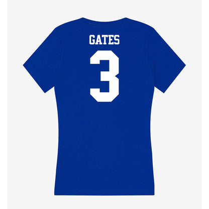 Kentucky - NCAA Football : Aaron Gates - Women's V-Neck T-Shirt-1