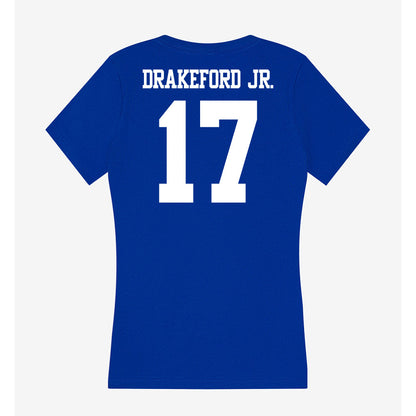 Kentucky - NCAA Football : William Drakeford Jr. - Women's V-Neck T-Shirt-1