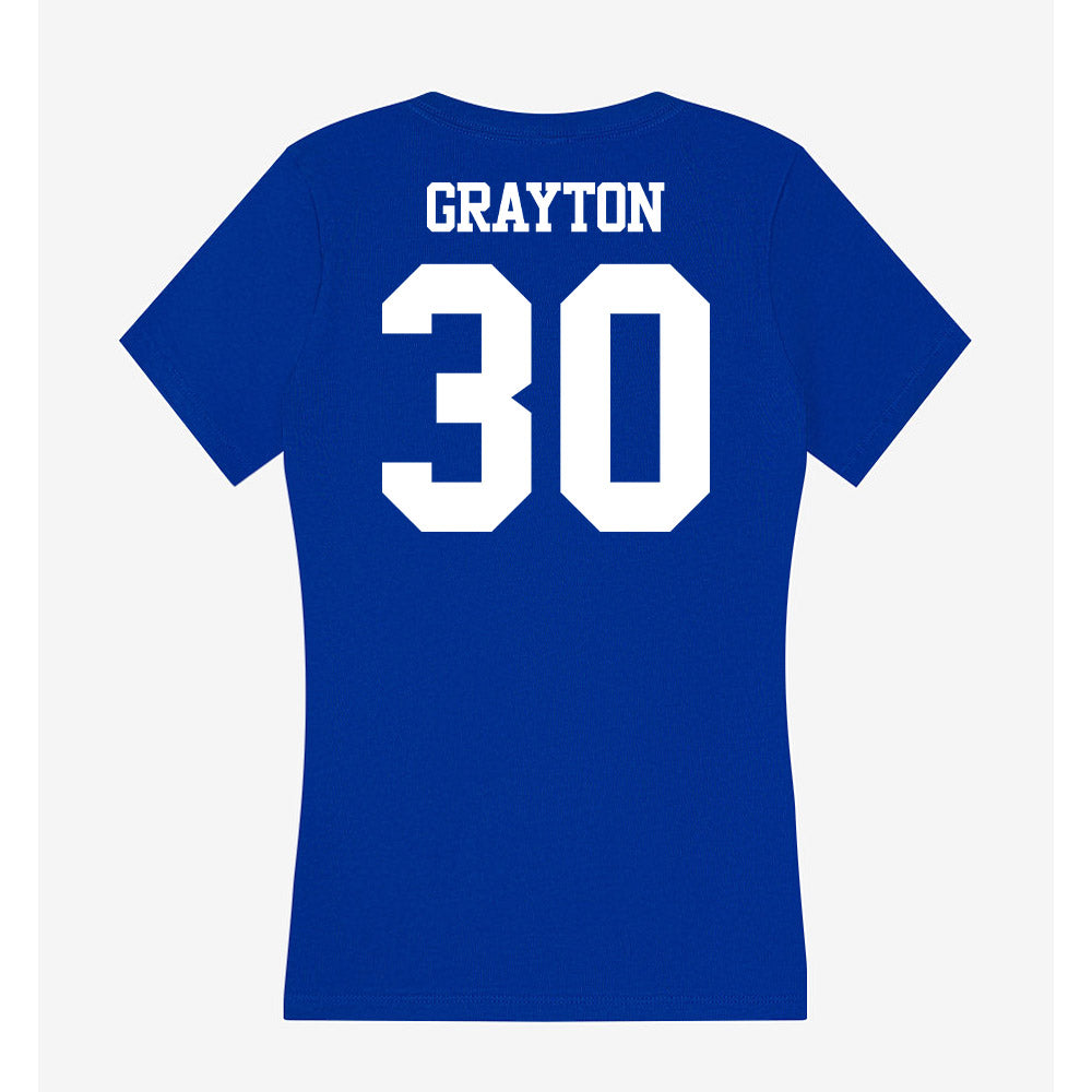 Kentucky - NCAA Football : Grant Grayton - Women's V-Neck T-Shirt-1