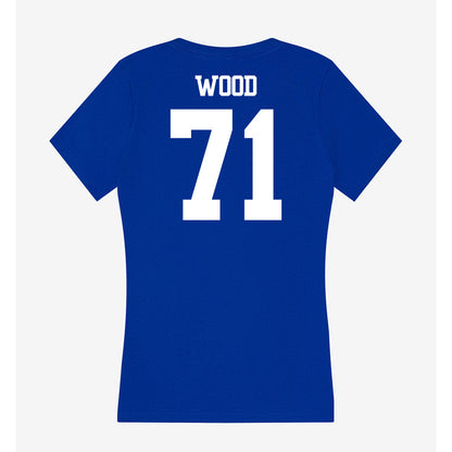 Kentucky - NCAA Football : Malachi Wood - Women's V-Neck T-Shirt-1