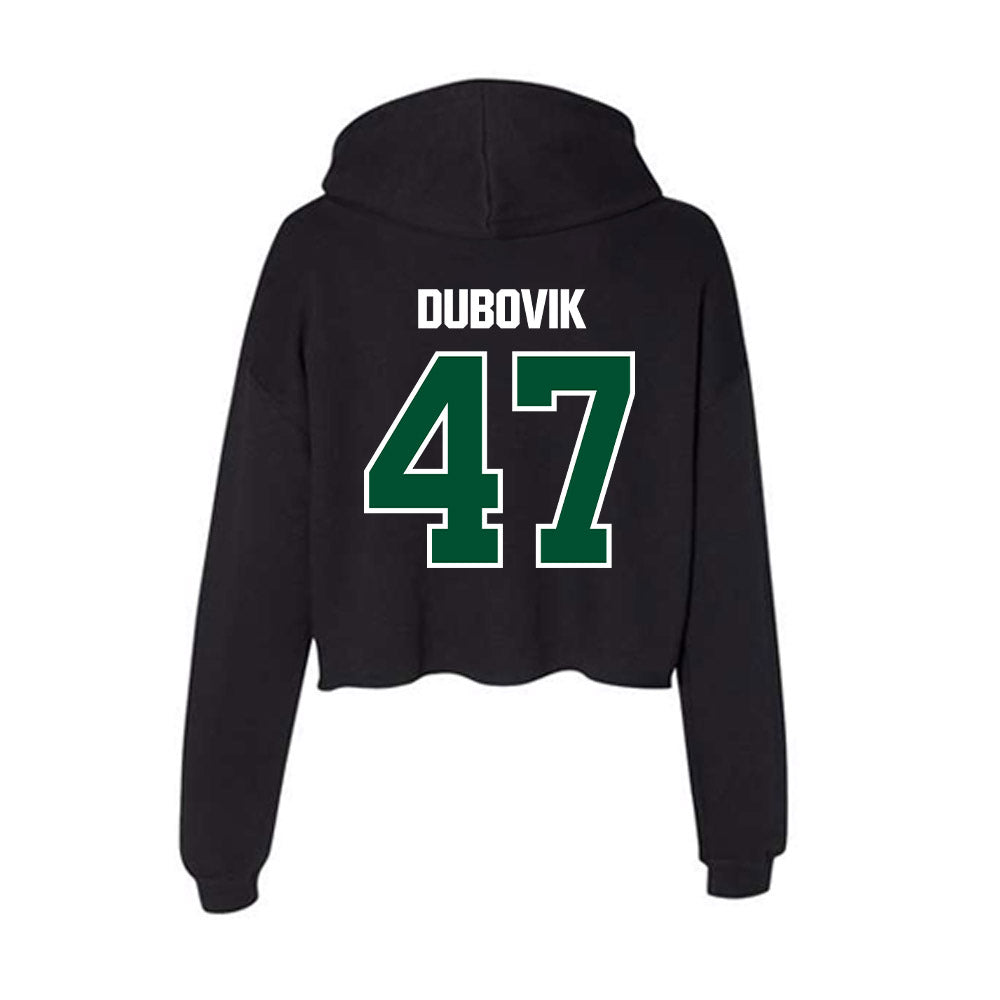 Miami - NCAA Baseball : Dylan Dubovik - Women's Crop Fleece Hoodie-1
