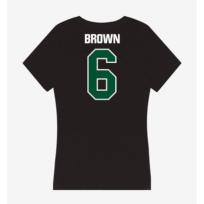 Miami - NCAA Football : CharMar Brown - Women's V-Neck T-Shirt-1