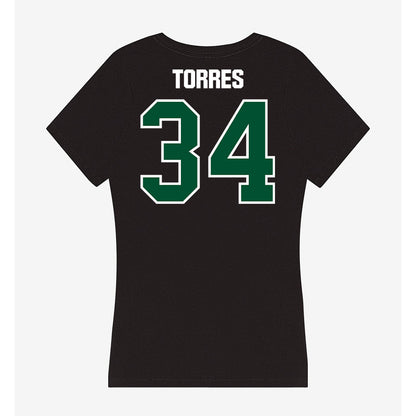 Miami - NCAA Baseball : Michael Torres - Women's V-Neck T-Shirt-1