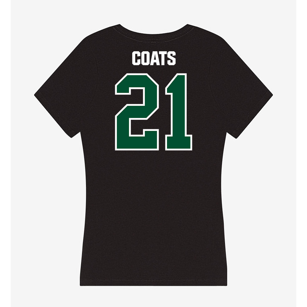 Miami - NCAA Baseball : TJ Coats - Women's V-Neck T-Shirt-1