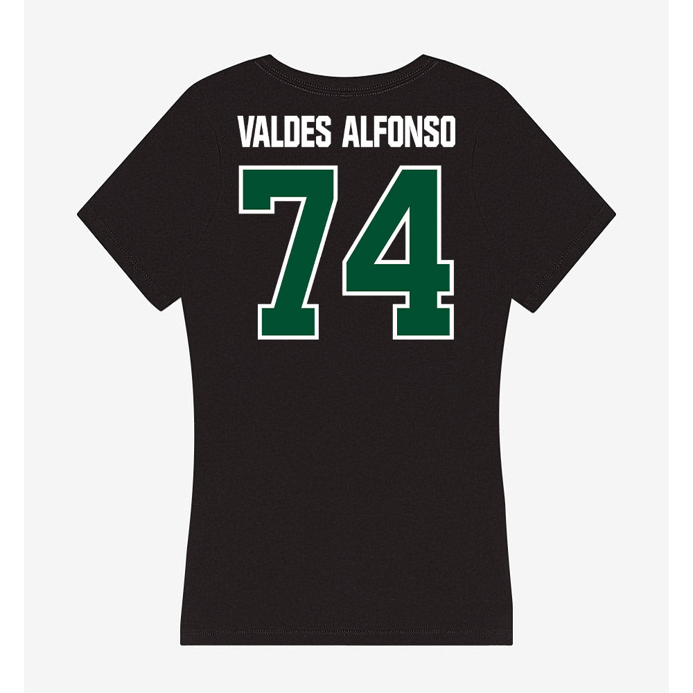 Miami - NCAA Football : Yerovi Valdes Alfonso - Women's V-Neck T-Shirt-1