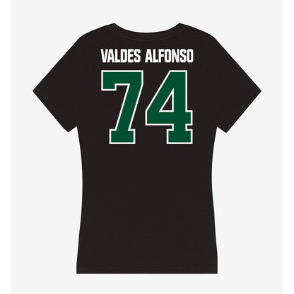 Miami - NCAA Football : Yerovi Valdes Alfonso - Women's V-Neck T-Shirt-1