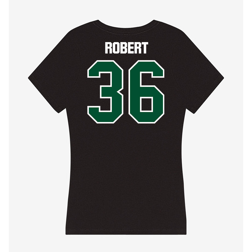 Miami - NCAA Baseball : Nick Robert - Women's V-Neck T-Shirt-1