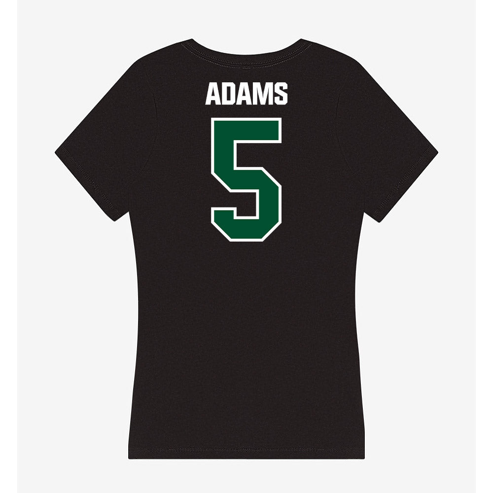 Miami - NCAA Women's Basketball : Ahnay Adams - Women's V-Neck T-Shirt-1