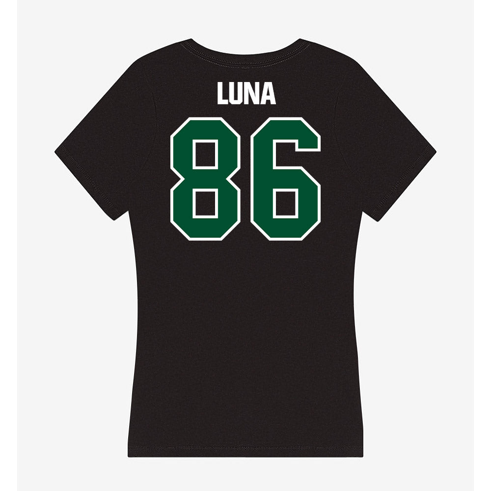Miami - NCAA Football : Kolby Luna - Women's V-Neck T-Shirt-1