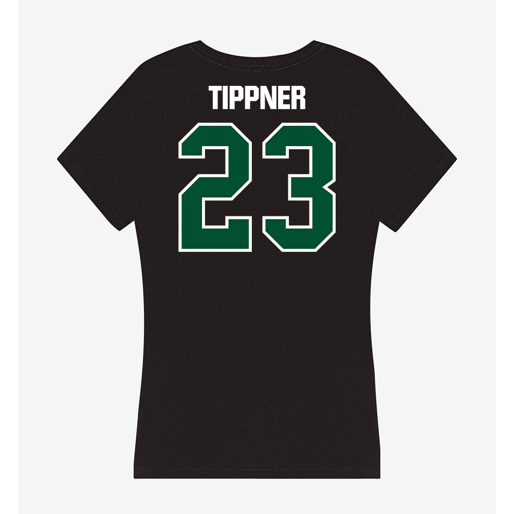 Miami - NCAA Women's Basketball : Meredith Tippner - Women's V-Neck T-Shirt-1