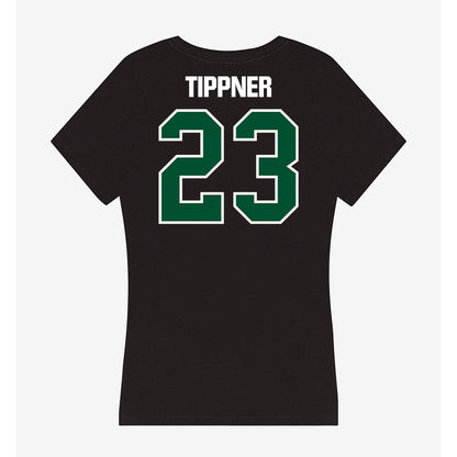 Miami - NCAA Women's Basketball : Meredith Tippner - Women's V-Neck T-Shirt-1