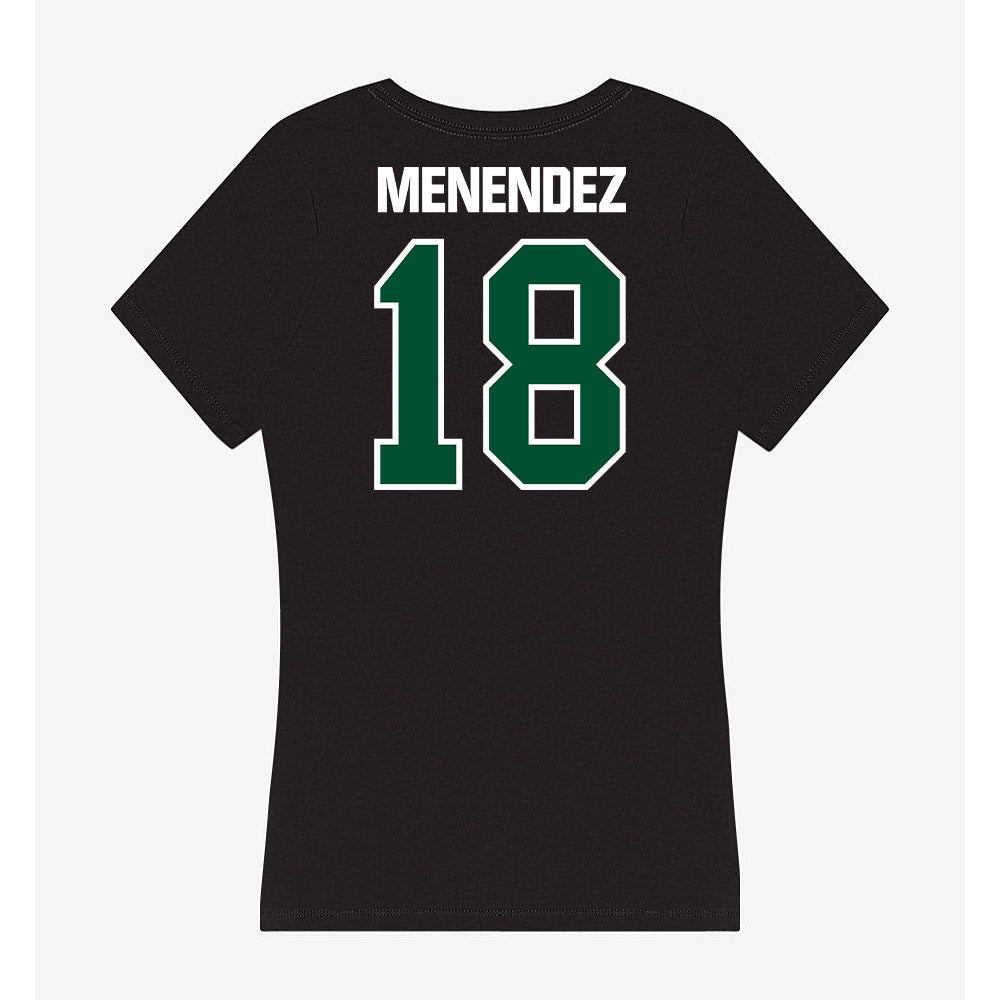 Miami - NCAA Baseball : Frank Menendez - Women's V-Neck T-Shirt-1