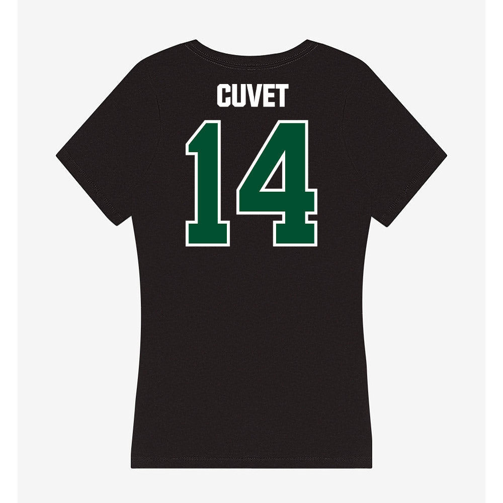 Miami - NCAA Baseball : Daniel Cuvet - Women's V-Neck T-Shirt-1