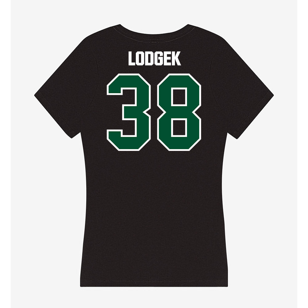 Miami - NCAA Baseball : Jake Lodgek - Women's V-Neck T-Shirt-1