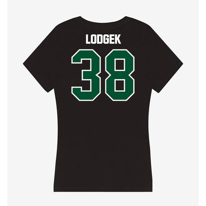 Miami - NCAA Baseball : Jake Lodgek - Women's V-Neck T-Shirt-1