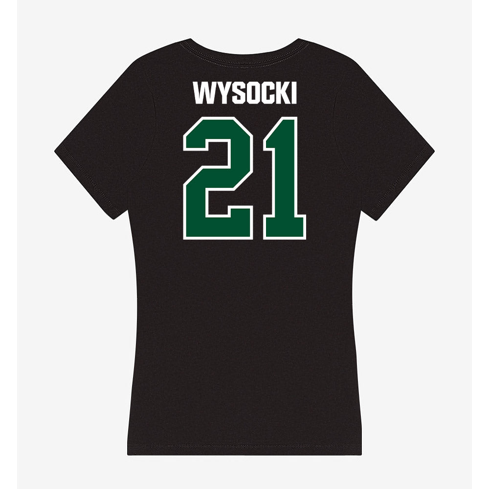 Miami - NCAA Women's Soccer : Carlie Wysocki - Women's V-Neck T-Shirt-1