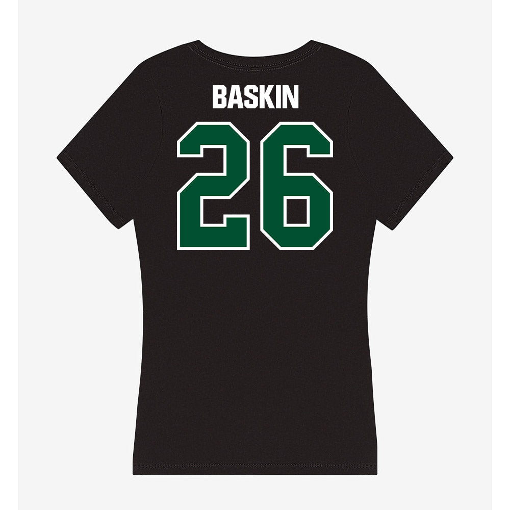 Miami - NCAA Women's Volleyball : Simone Baskin - Women's V-Neck T-Shirt-1