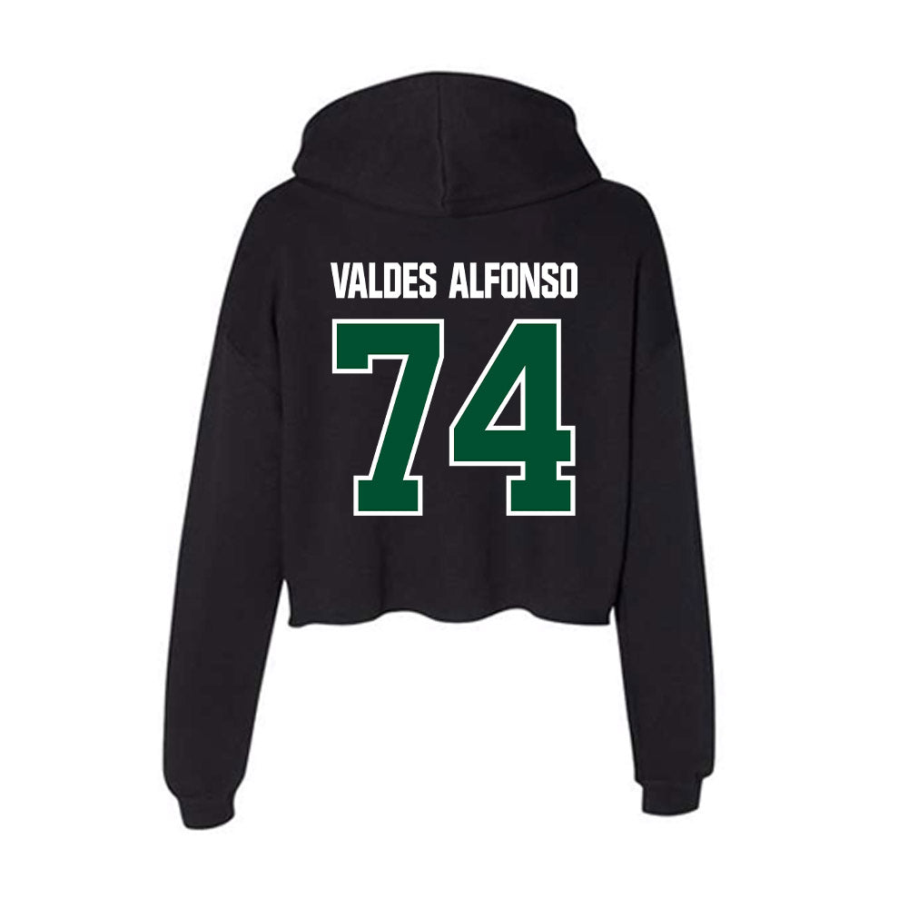Miami - NCAA Football : Yerovi Valdes Alfonso - Women's Crop Fleece Hoodie-1
