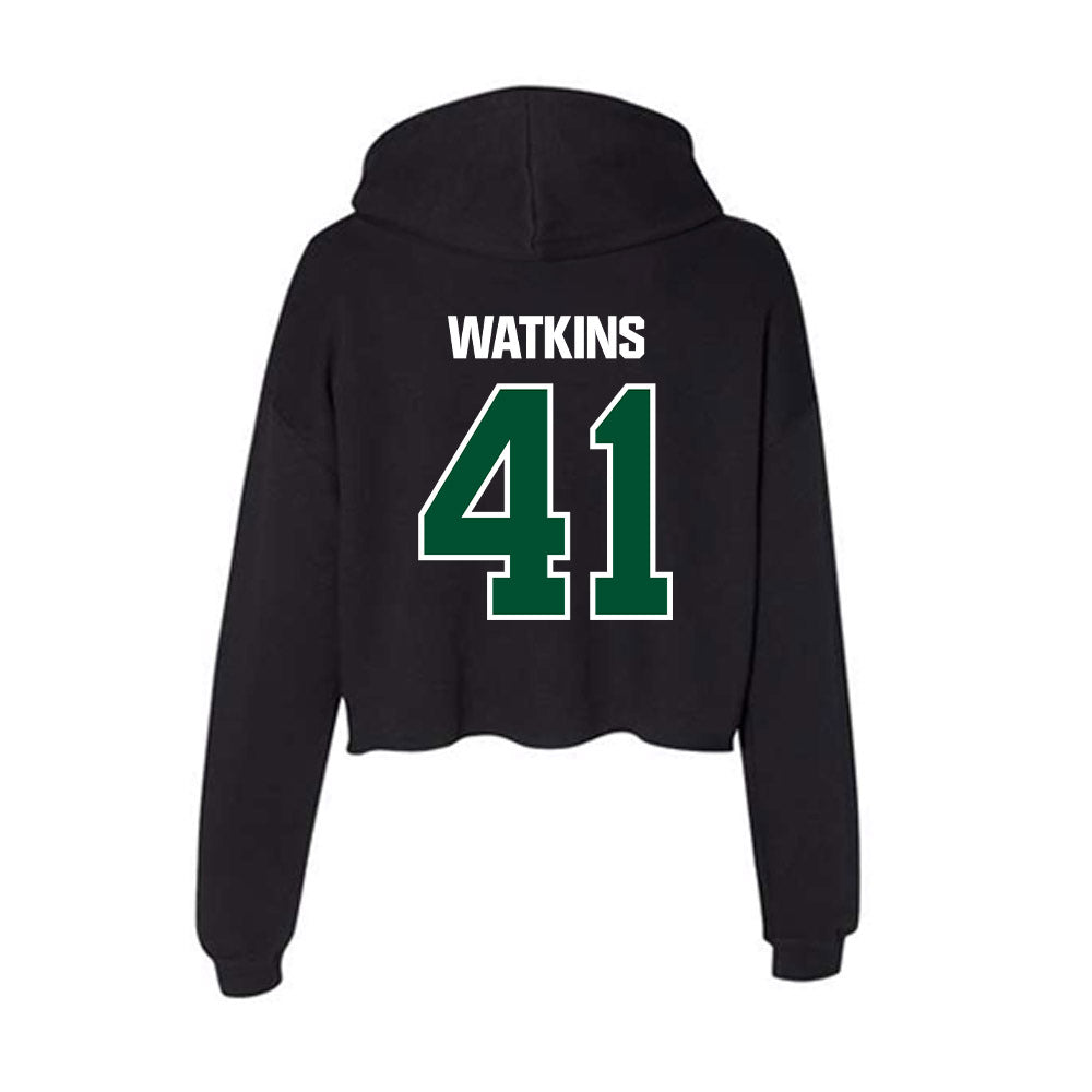 Miami - NCAA Baseball : Jailen Watkins - Women's Crop Fleece Hoodie-1