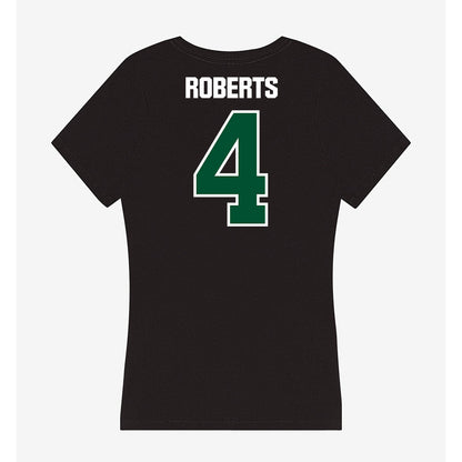 Miami - NCAA Women's Basketball : jasmyne roberts - Women's V-Neck T-Shirt-1
