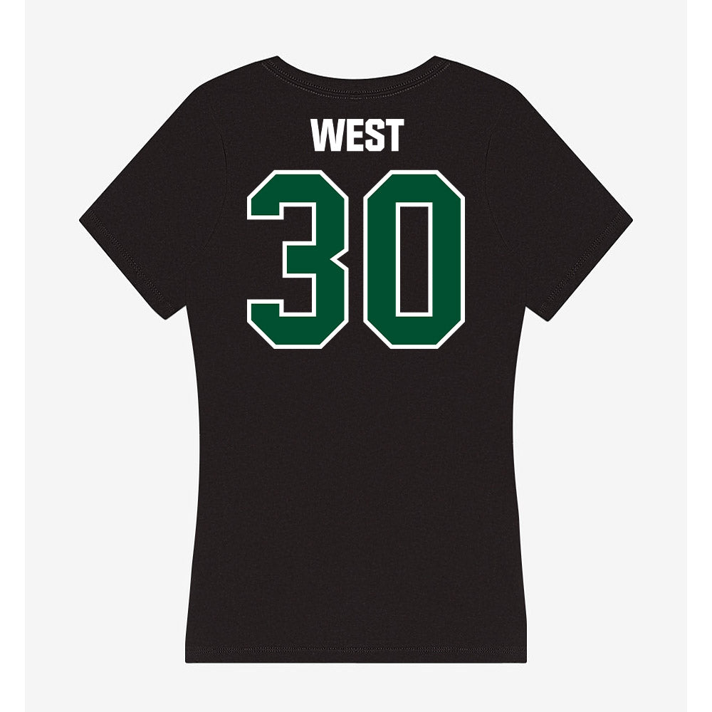 Miami - NCAA Baseball : Brylan West - Women's V-Neck T-Shirt-1