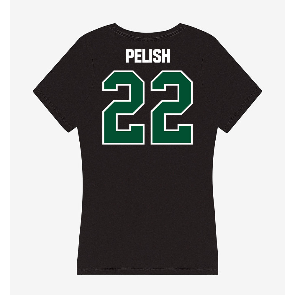 Miami - NCAA Women's Basketball : Simone Pelish - Women's V-Neck T-Shirt-1