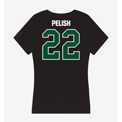Miami - NCAA Women's Basketball : Simone Pelish - Women's V-Neck T-Shirt-1