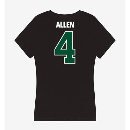 Miami - NCAA Men's Basketball : Marcus Allen - Women's V-Neck T-Shirt-1