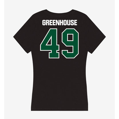 Miami - NCAA Baseball : Mason Greenhouse - Women's V-Neck T-Shirt-1
