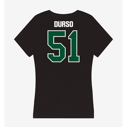 Miami - NCAA Baseball : Jack Durso - Women's V-Neck T-Shirt-1