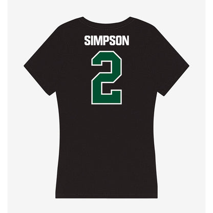 Miami - NCAA Women's Soccer : Emilie Simpson - Women's V-Neck T-Shirt-1