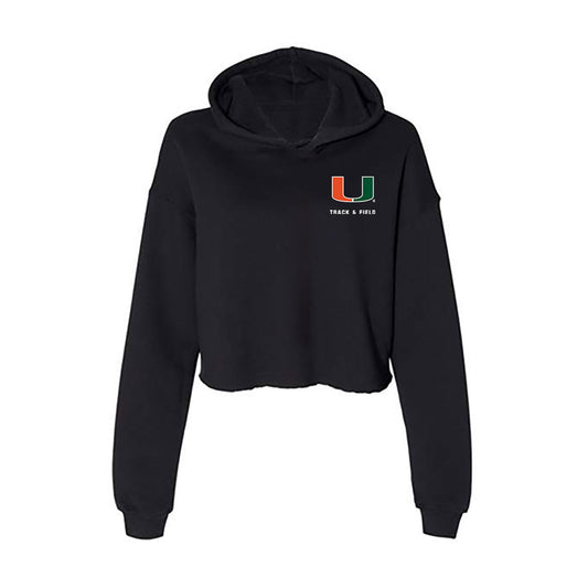 Miami - NCAA Women's Track & Field : Olivia Denney - Women's Crop Fleece Hoodie-0