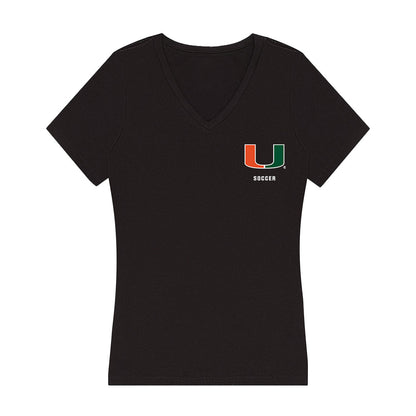 Miami - NCAA Women's Soccer : Dakota Harrell - Women's V-Neck T-Shirt-0