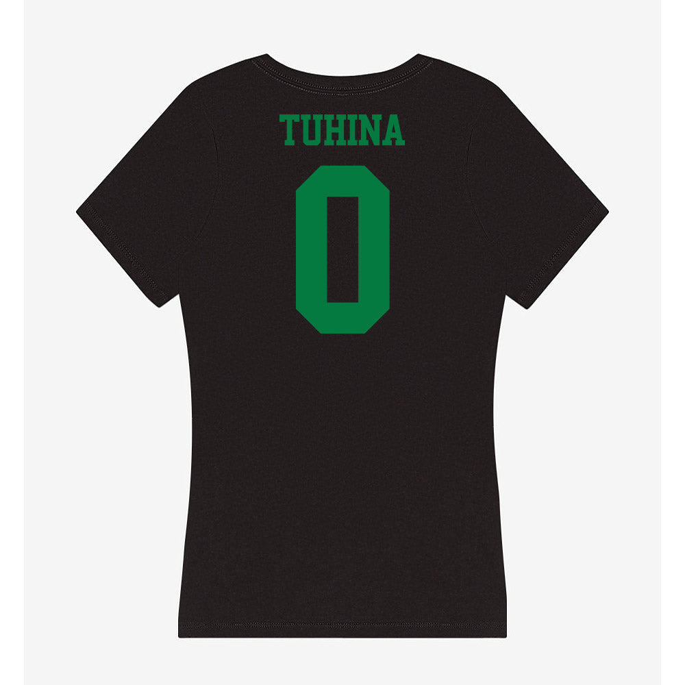 Oregon - NCAA Women's Basketball : Astera Tuhina - Women's V-Neck T-Shirt-1