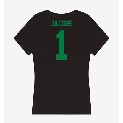Oregon - NCAA Women's Basketball : Mia Jacobs - Women's V-Neck T-Shirt-1