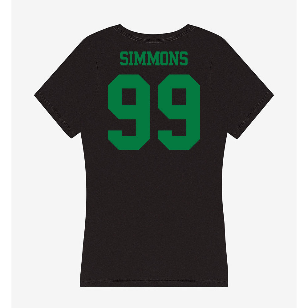 Oregon - NCAA Football : Jerome Simmons - Women's V-Neck T-Shirt-1