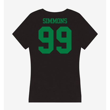 Oregon - NCAA Football : Jerome Simmons - Women's V-Neck T-Shirt-1