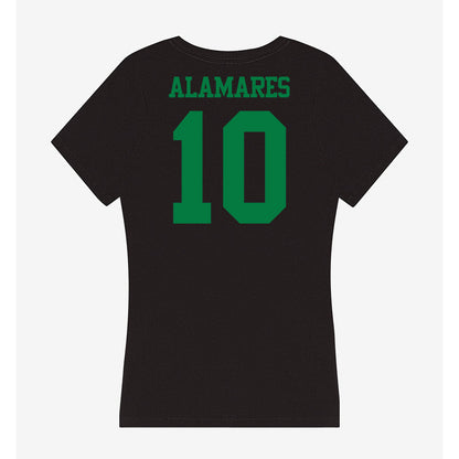 Oregon - NCAA Women's Soccer : Miya Alamares - Women's V-Neck T-Shirt-1