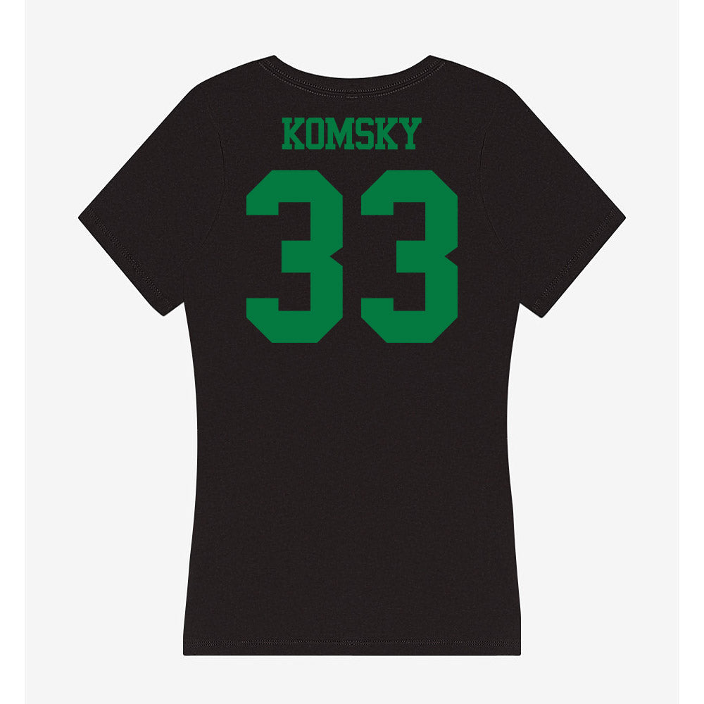 Oregon - NCAA Beach Volleyball : Mia Komsky - Women's V-Neck T-Shirt-1