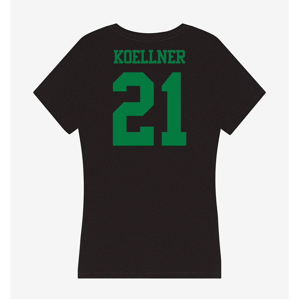 Oregon - NCAA Beach Volleyball : Katrena Koellner - Women's V-Neck T-Shirt-1