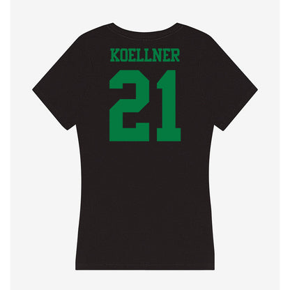 Oregon - NCAA Beach Volleyball : Katrena Koellner - Women's V-Neck T-Shirt-1
