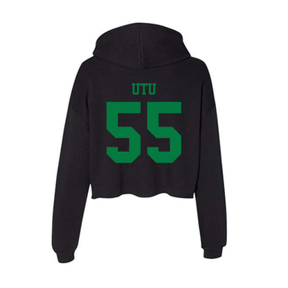 Oregon - NCAA Football : Douglas Utu - Women's Crop Fleece Hoodie-1