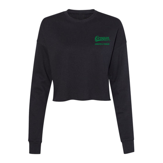 Oregon - NCAA Acrobatics & Tumbling : Emily Hubbard - Women's Cropped Crew Fleece-0