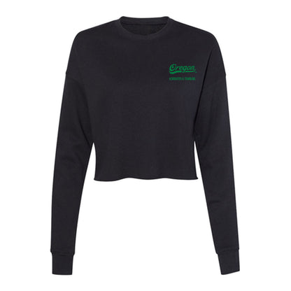Oregon - NCAA Acrobatics & Tumbling : Samantha Woolley - Women's Cropped Crew Fleece-0