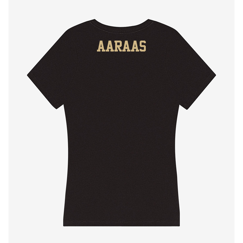 Purdue - NCAA Men's Golf : Leo Hirukawa Aaraas - Women's V-Neck T-Shirt-1